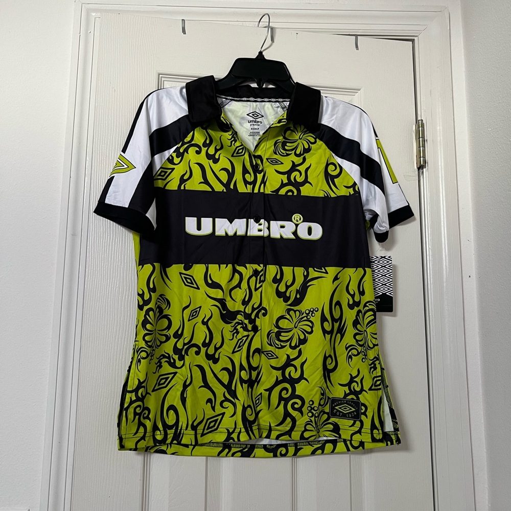 Umbro green and white Jersey
